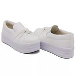 Tênis Slip On Nó Frontal Dk Shoes Flat Form Branco
