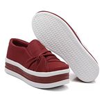 Tênis Dk shoes Slip On Nó Lateral Sola Alta Vermelho