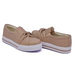 Tênis Iate Slip On Nó Frontal DK Shoes Listra Sola Rosê