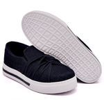 Tênis Iate Slip On Nó Frontal DK Shoes Listra Sola Jeans Escuro