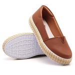 Tênis Sapatilha Feminino Dk Shoes Detalhe Corda Caramelo