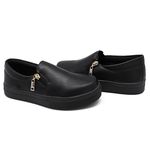 Tênis Slip On Zíper Lateral Dk Shoes Black