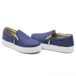 Tênis Slip On Zíper Lateral Dk Shoes Jeans Claro