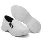 Tênis Chunky Casual Dkshoes Costura Frontal Branco detalhe Jeans Escuro