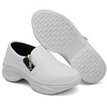 Tênis Chunky Casual Dkshoes Costura Frontal Branco detalhe Preto