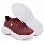 Tênis Casual Strass Feminino Chunky Dk Shoes Bordo