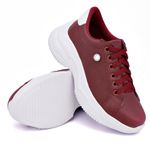 Tênis Casual Strass Feminino Chunky Dk Shoes Bordo