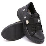 Tênis Chunky Casual Sola Preta Dkshoes Pedrarias Preto