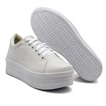 Tênis Cadarços Dk Shoes Siena Flat Form Branco