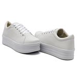 Tênis Cadarços Dk Shoes Siena Flat Form Branco