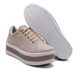 Tênis Cadarços Dk Shoes Siena Flat Form Rosê
