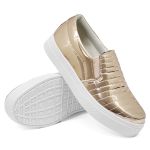 Slip On Feminino Costura Reta Dk Shoes Gold