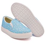 Tênis Slip On Floral Infantil Dk Shoes Azul