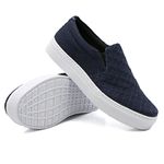 Tênis Infantil Slip On Dk Detalhe Costura Jeans Escuro