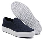 Tênis Infantil Slip On Dk Detalhe Costura Jeans Escuro