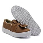 Tênis Infantil Slip On Dk Detalhe Laço Caramelo