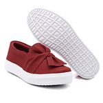 Tênis Infantil Slip On Dk Detalhe Laço Vermelho