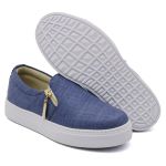 Tênis Infantil Slip On Dk Zíper Jeans Claro