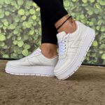 Tênis Casual Flat Form Amarrar Karen Off White