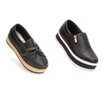 Kit 2 Pares Tênis Dk Nó Frontal e Zíper cost Plataforma