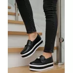 Tênis Slip On Dk Shoes Pérolas Plataforma Preto