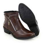 Bota - Zip Ankle Boot Chocolate