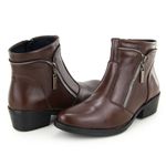 Bota - Zip Ankle Boot Chocolate