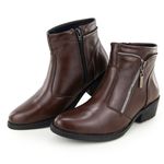 Bota - Zip Ankle Boot Chocolate