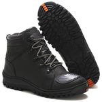 Bota Motoqueiro - Couro Preto