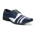 Sapato Social Masculino Irlanda-Azul e Branco