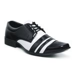 Sapato Social Masculino Irlanda-Preto e Branco