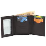 Carteira Masculina De Couro Legitimo Slim 