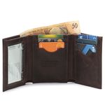 Carteira Masculina De Couro Legitimo Slim 