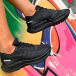 Tênis Esportivo Masculino Em Nylon Ultraleve Confortável + Relógio