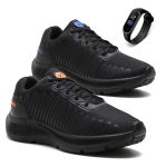 Combo 2 Pares Tênis Para Treino Esportivo Masculino Confortável Lançamento + Relógio