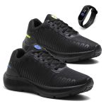Combo 2 Pares Tênis Para Treino Esportivo Masculino Confortável Lançamento + Relógio