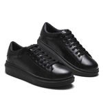 Tênis Em Couro Legítimo Casual Masculino + Carteira Em Couro DM DAMANDO