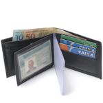 Carteira Masculina DM Couro Legítimo Executiva 060 PTO