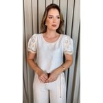 Blusa Feminina Bordada Delicada - Branca Cod 536