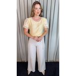 Blusa Feminina Bordada Delicada - Amarela Cod 536