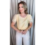 Blusa Feminina Bordada Delicada - Amarela Cod 536
