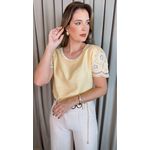Blusa Feminina Bordada Delicada - Amarela Cod 536