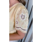 Blusa Feminina Bordada Delicada - Amarela Cod 536
