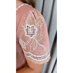 Blusa Feminina Bordada Delicada - Rose Cod 536