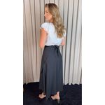 Saia Transpassada Feminina - Preta - Poa -Cod 337