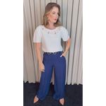 Blusa Feminina Flor Em Crochê - Off White - Cod 530