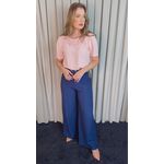 Blusa Feminina Flor Em Crochê - Rosa - Cod 530