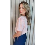 Blusa Feminina Flor Em Crochê - Rosa - Cod 530