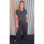 Blusa Feminina Poa Manguinha - Preto - Cod 528