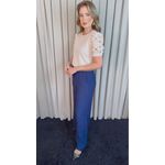 T-shirt Feminina Manga Guipir - Off White - Cod 523